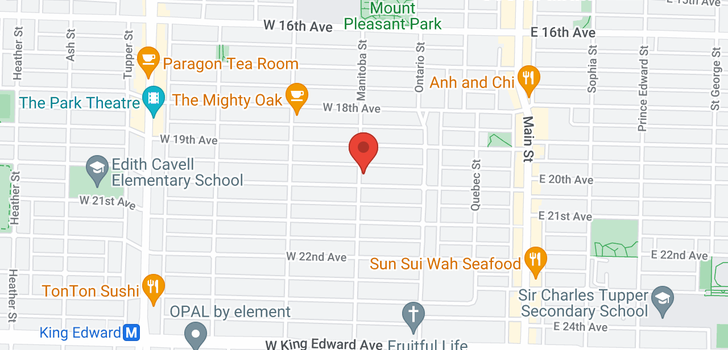 map of 95 W 20TH AVENUE